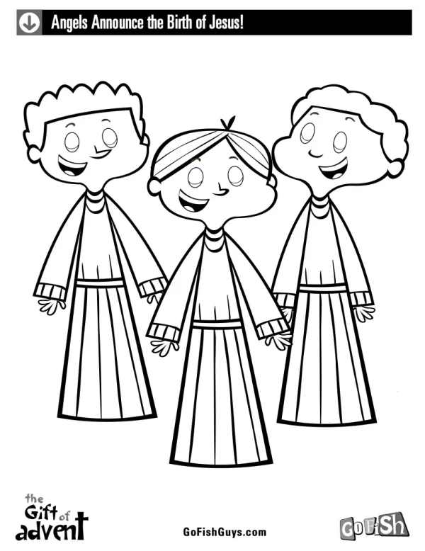 Angels Coloring Sheet